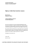 Cover page: Highway Traffic Data Sensitivity Analysis