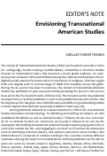 Cover page: Envisioning Transnational American Studies