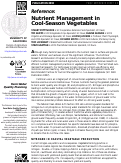 Cover page: Nutrient Management in Cool-Season Vegetables
