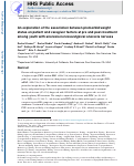 Cover page: An exploration of the association between premorbid weight status on patient and caregiver factors at pre and post-treatment among youth with anorexia nervosa/atypical anorexia nervosa