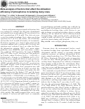 Cover page: Meta-analysis of factors that affect the utilization efficiency of phosphorus in lactating dairy cows