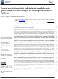Cover page: Comparison of Deterministic and Statistical Models for Water Quality Compliance Forecasting in the San Joaquin River Basin, California