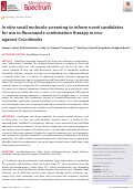 Cover page: In vitro small molecule screening to inform novel candidates for use in fluconazole combination therapy in vivo against Coccidioides.