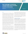 Cover page: Key Challenges in Sanitizing Transportation Data to Protect Sensitive Information