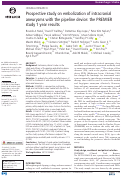 Cover page: Prospective study on embolization of intracranial aneurysms with the pipeline device: the PREMIER study 1 year results