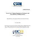 Cover page: Sacred Cars? Optimal Regulation of Stationary and Non-stationary Pollution Sources