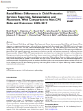 Cover page: Racial/Ethnic Differences in Child Protective Services Reporting, Substantiation and Placement, With Comparison to Non-CPS Risks and Outcomes: 2005-2019.