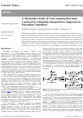 Cover page: A mechanistic study of cross-coupling reactions catalyzed by palladium nanoparticles supported on polyaniline nanofibers