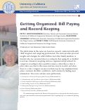 Cover page: Financial Caregiving Series 3: Getting Organized: Bill Paying and Record Keeping