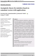 Cover page: Asymptotic theory for statistics based on cumulant vectors with applications