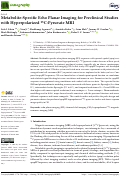 Cover page: Metabolite-Specific Echo Planar Imaging for Preclinical Studies with Hyperpolarized 13C-Pyruvate MRI