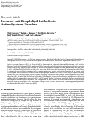 Cover page: Increased Anti-Phospholipid Antibodies in Autism Spectrum Disorders