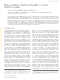 Cover page: Mining recent brain proteomic databases for ion channel phosphosite nuggets