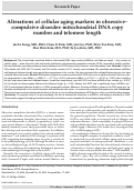 Cover page: Alterations of cellular aging markers in obsessive- compulsive disorder: mitochondrial DNA copy number and telomere length.