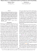 Cover page: Help me help you: A computational model for goal inference and action planning