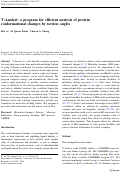 Cover page: T-Analyst: a program for efficient analysis of protein conformational changes by torsion angles