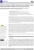 Cover page: The Role of Maximal TURBT in Muscle-Invasive Bladder Cancer: Balancing Benefits in Bladder Preservation and Beyond.