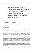 Cover page: Txon-poesia e seus contributos na ativação da cena cultural contemporânea cabo-verdiana entre 2017 e 2019