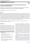 Cover page: Perspectives Regarding Medications for Opioid Use Disorder Among Individuals with Mental Illness