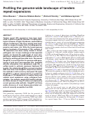 Cover page: Profiling the genome-wide landscape of tandem repeat expansions.