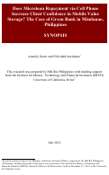 Cover page: Does Microloan Repayment via Cell Phone Increase Client Confidence in Mobile Value Storage? The Case of Green Bank in Mindanao, Philippines