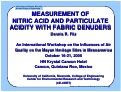 Cover page: Measurement of Nitric Acid and particulate Acidity with Fabric denuders