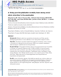 Cover page: Is 30-Day Posthospitalization Mortality Lower Among Racial/Ethnic Minorities?