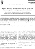 Cover page: Crystal growth of macromolecular crystals: correlation between crystal symmetry and growth mechanisms