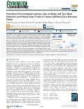 Cover page: Persistent Environmental Injustice due to Brake and Tire Wear Emissions and Heavy-Duty Trucks in Future California Zero-Emission Fleets.