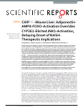 Cover page: CHIP−/−-Mouse Liver: Adiponectin-AMPK-FOXO-Activation Overrides CYP2E1-Elicited JNK1-Activation, Delaying Onset of NASH: Therapeutic Implications