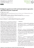 Cover page: Bridging the gap between GLUE and formal statistical approaches: approximate Bayesian computation