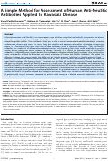 Cover page: A simple method for assessment of human anti-Neu5Gc antibodies applied to Kawasaki disease.