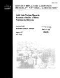 Cover page: Solid state nuclear magnetic resonance studies of prion peptides and proteins