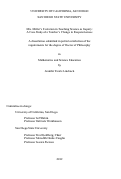 Cover page: Mrs. Miller's evolution in teaching science as inquiry : a case study of a teacher's change in responsiveness