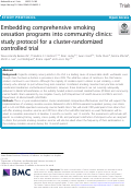 Cover page: Embedding comprehensive smoking cessation programs into community clinics: study protocol for a cluster-randomized controlled trial.