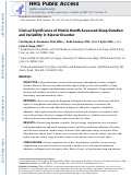 Cover page: Clinical significance of mobile health assessed sleep duration and variability in bipolar disorder