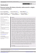 Cover page: Remnant salmon life history diversity rediscovered in a highly compressed habitat.