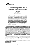 Cover page: A Contradictory Norms View of Employer-Employee Exchange