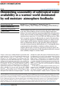 Cover page: Diminishing seasonality of subtropical water availability in a warmer world dominated by soil moisture–atmosphere feedbacks