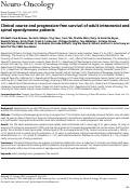 Cover page: Clinical course and progression-free survival of adult intracranial and spinal ependymoma patients