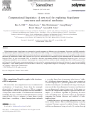 Cover page: Computational linguistics: A new tool for exploring biopolymer structures and statistical mechanics