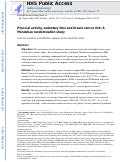 Cover page: Physical activity, sedentary time and breast cancer risk: a Mendelian randomisation study