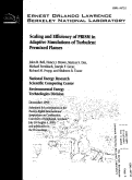 Cover page: Scaling and Efficiency of PRISM in Adaptive Simulations of Turbulent Premixed Flames