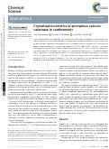 Cover page: Crystallization kinetics of amorphous calcium carbonate in confinement