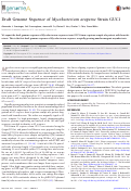 Cover page: Draft Genome Sequence of Mycobacterium arupense Strain GUC1