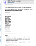 Cover page: Lower White Matter Volume and Worse Executive Functioning Reflected in Higher Levels of Plasma GFAP among Older Adults with and Without Cognitive Impairment