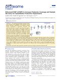 Cover page: Enhanced FASP (eFASP) to Increase Proteome Coverage and Sample Recovery for Quantitative Proteomic Experiments