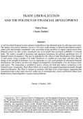 Cover page: Trade Liberalization and the Politics of Financial Development