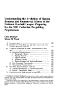 Cover page: Understanding the Evolution of Signing Bonuses and Guaranteed Money in the National Football League: Preparing for the 2011 Collective Bargaining Negotiations