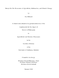 Cover page: Essays On The Economics of Agriculture, Information, and Climate Change